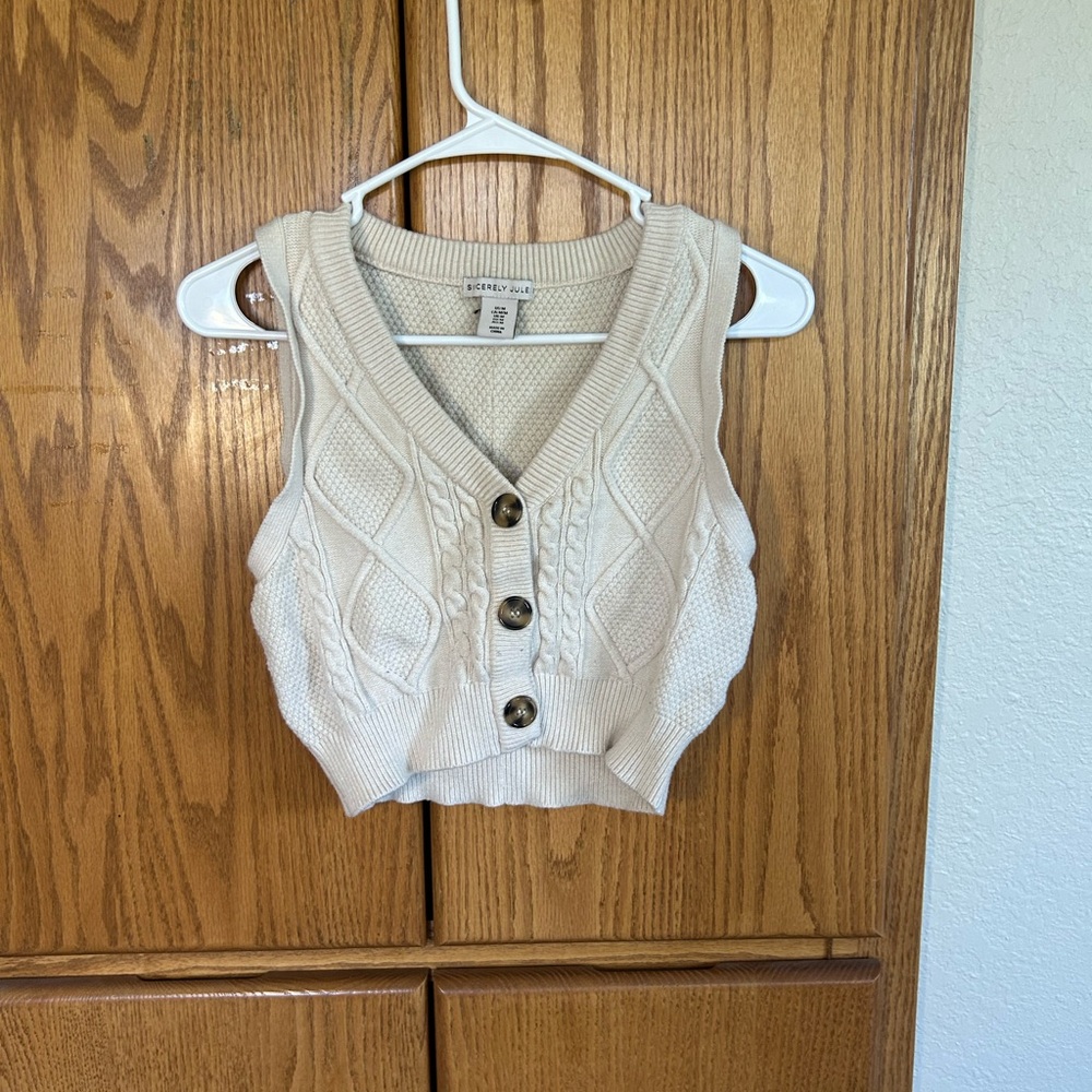 Sincerely Jules Cream V-Neck Sweater
